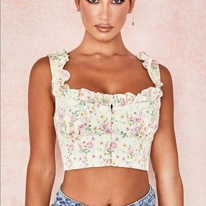 House of CB yellow cropped top S